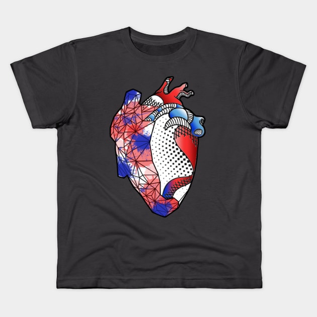 Geometric heart Kids T-Shirt by Bolt•Slinger•22